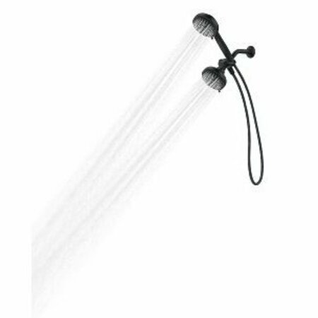 MOEN Hydro Energetix 8-Function 4.75 Diameter Showerhead with Handshower in Matte Black 200C0BL